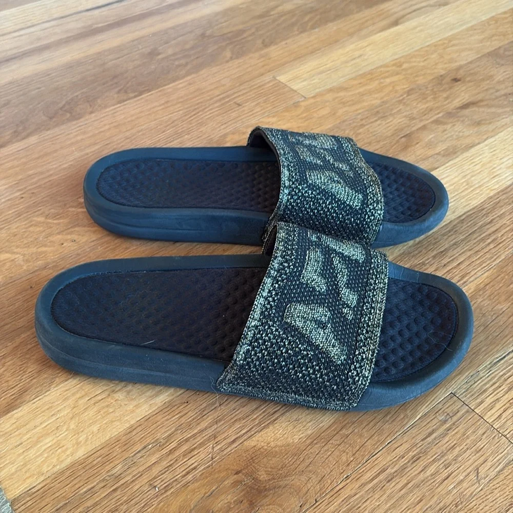 APL Big Logo Techloom Slide Black Gold Silver size 10 - Picture 4 of 7